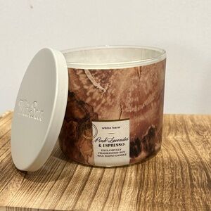 White Barn Pink Lavender&Espresso 3-wick Candle-NEVER USED